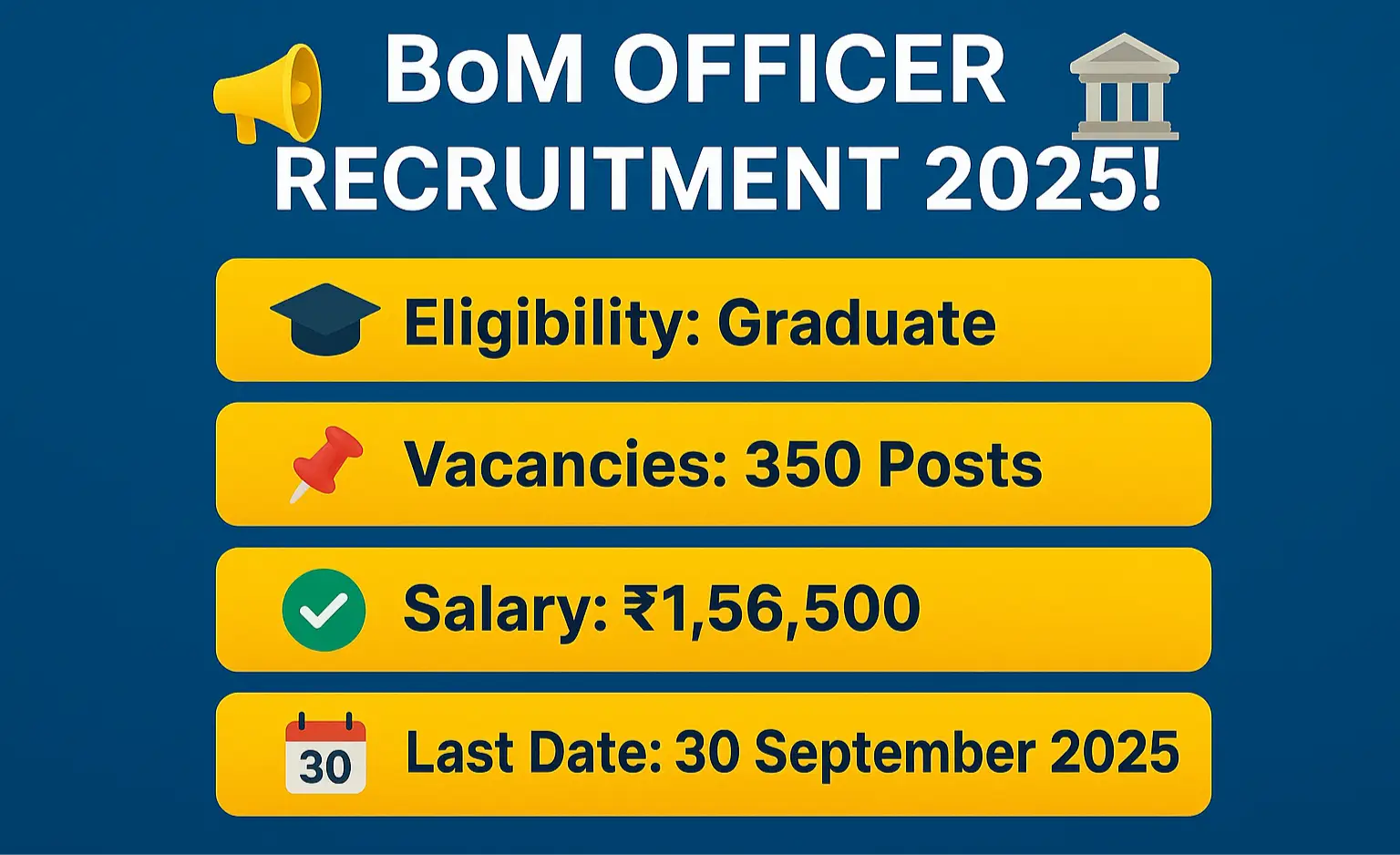 BoM Officer Recruitment 2025