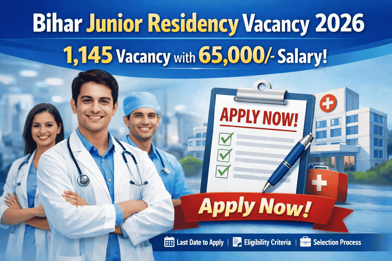 Bihar Junior Residency Vacancy 2026: