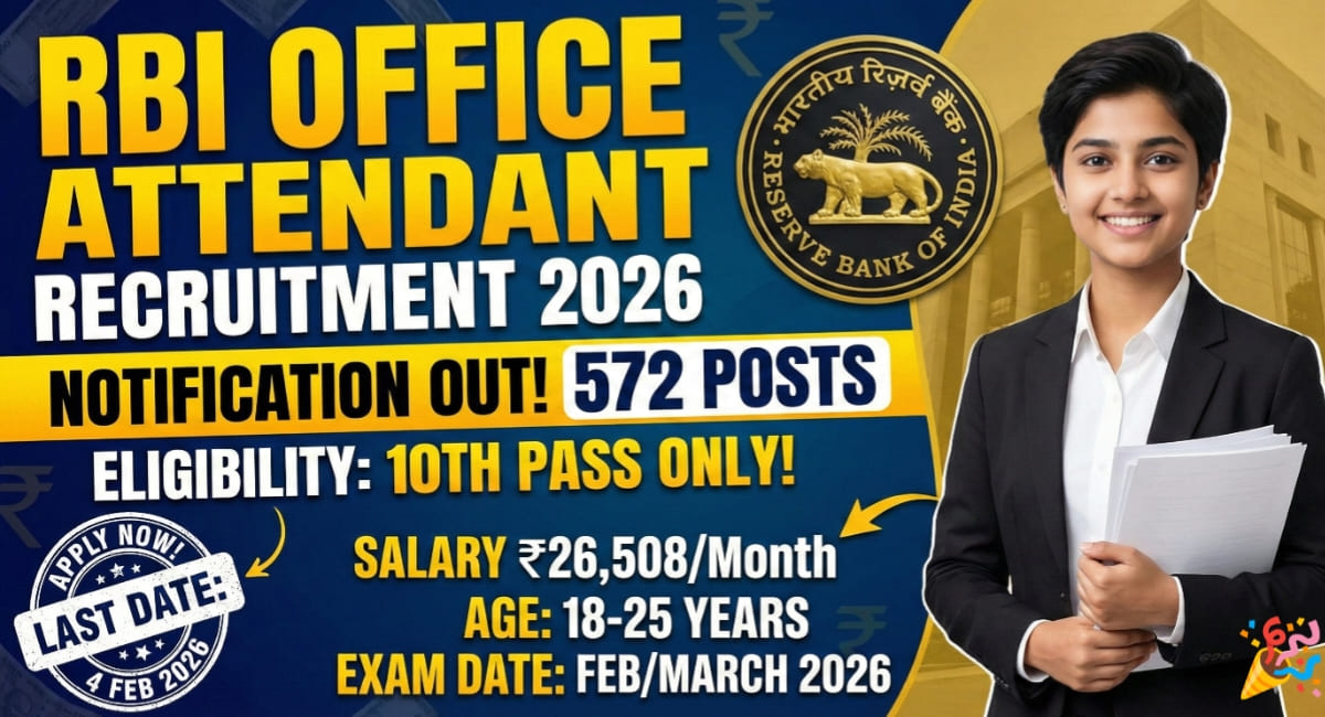 RBI Office Attendant Recruitment 2026