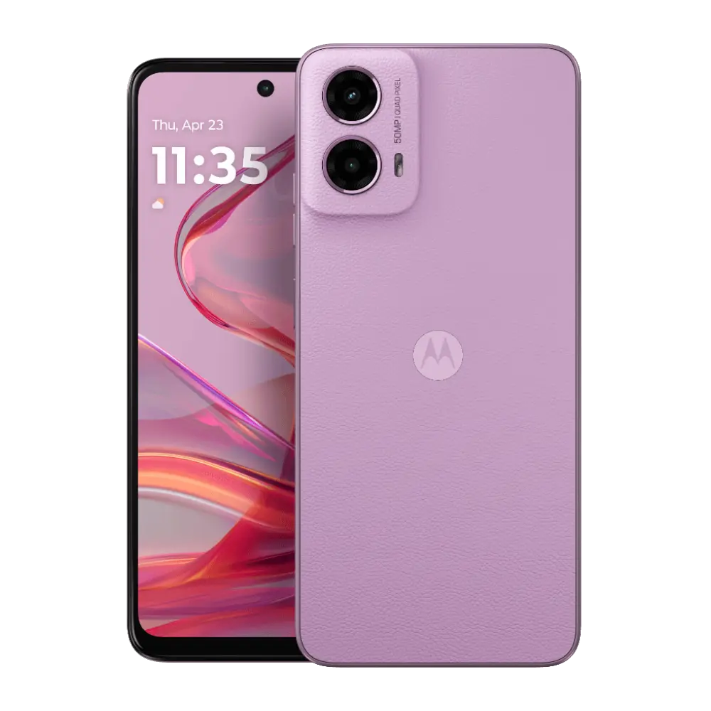 Lavender Motorola Smartphone