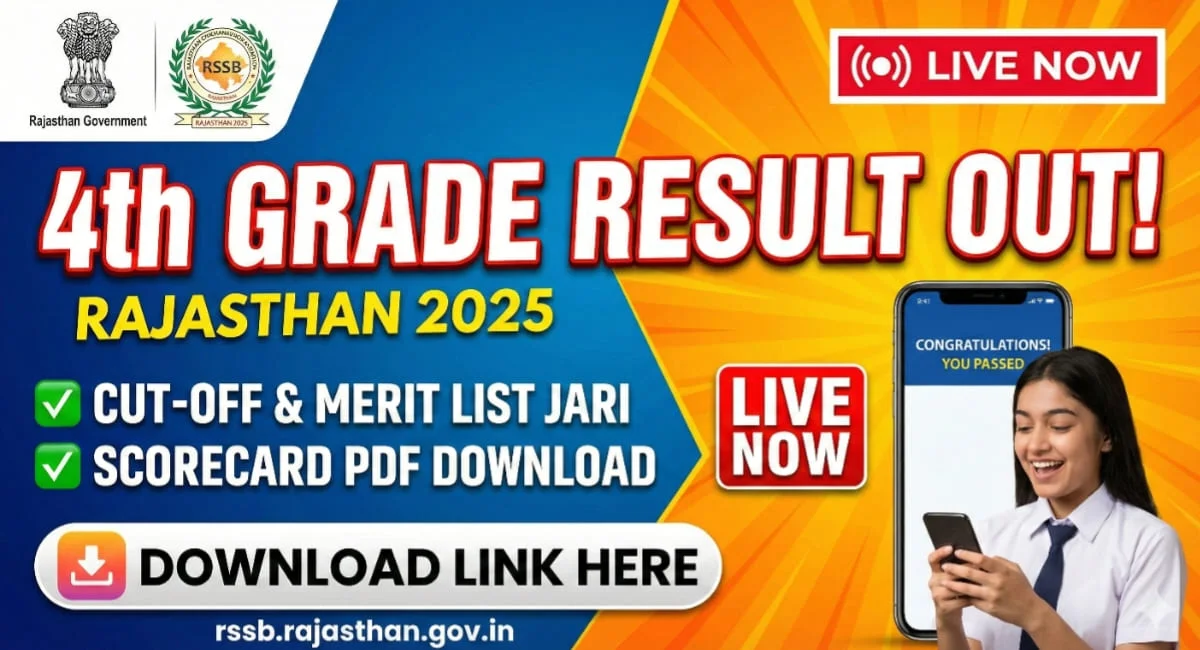 4th Grade Result Rajasthan 2025