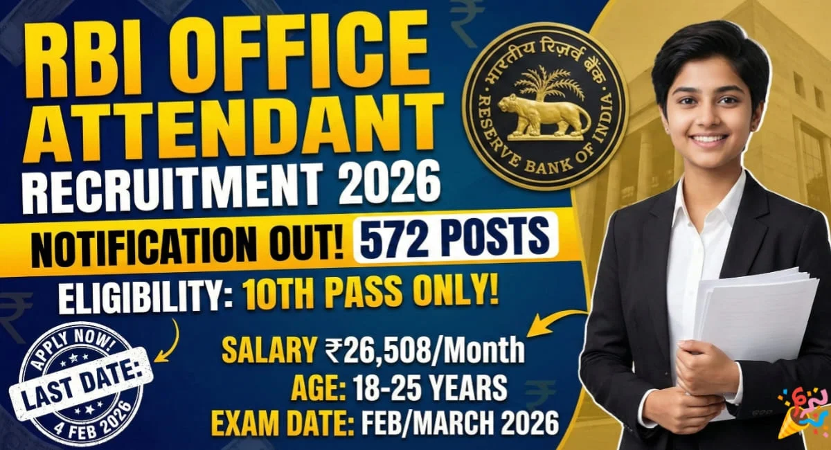 RBI Office Attendant Recruitment 2026